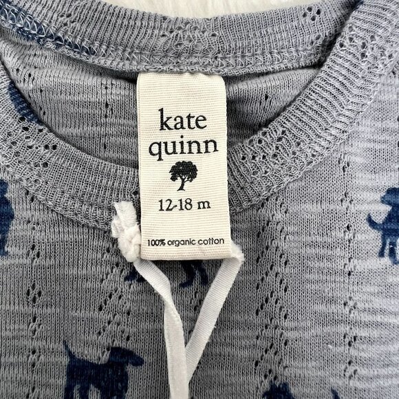 Kate Quinn Baby 12-18 Months Dog Short Sleeve Classic Round Neck Tee Pointelle - Picture 3 of 5